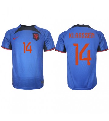 Maillot de foot Pays-Bas Davy Klaassen #14 Extérieur Monde 2022 Manches Courte